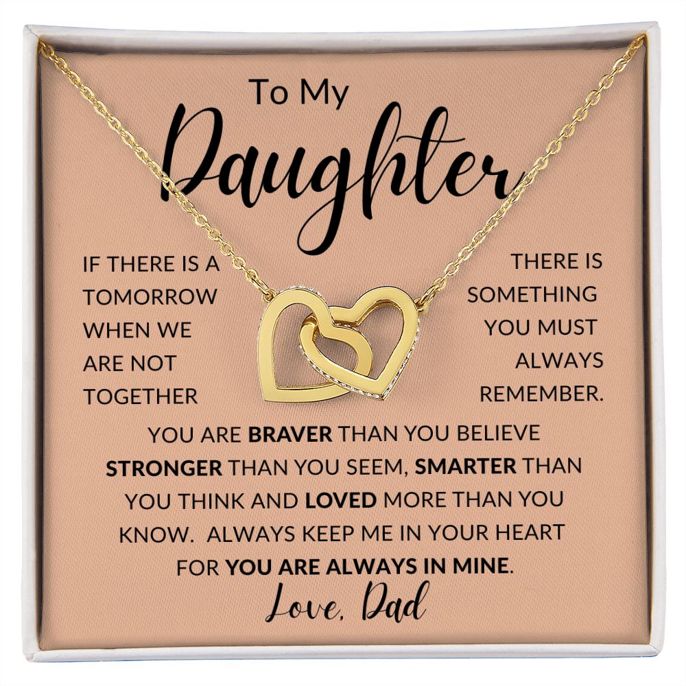 TO MY DAUGHTER | Interlocking Hearts necklace | Gift For Daughter, Daughter Necklace, Birthday Gift, To My Daughter Gift