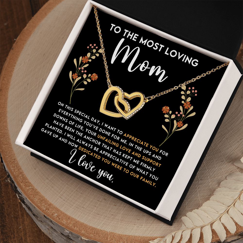 To The Most Loving Mom | Interlocking Hearts necklace