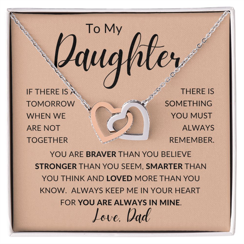 TO MY DAUGHTER | Interlocking Hearts necklace | Gift For Daughter, Daughter Necklace, Birthday Gift, To My Daughter Gift