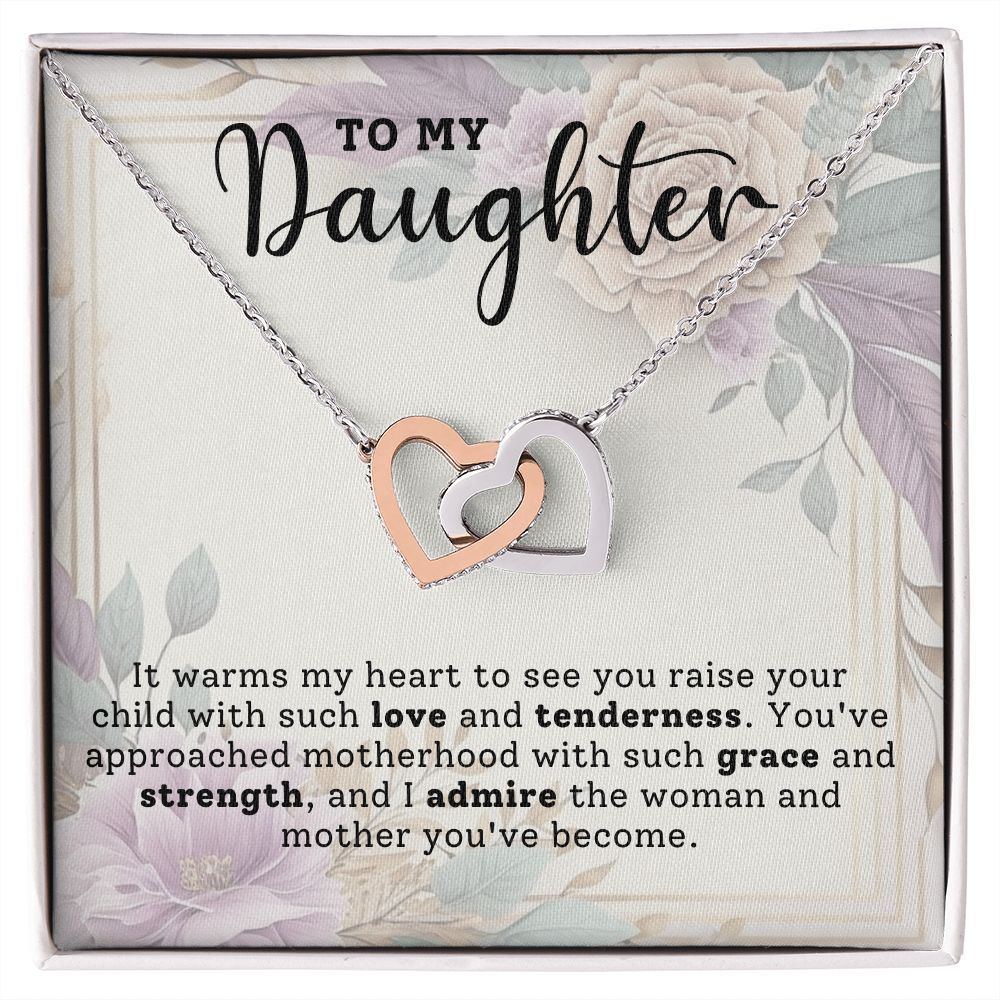 To My Daughter | Interlocking Hearts necklace
