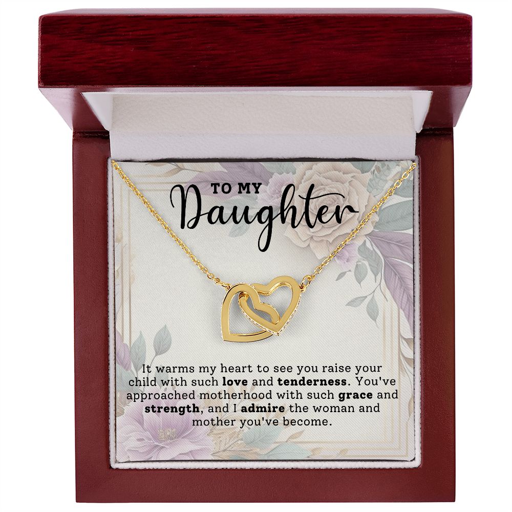 To My Daughter | Interlocking Hearts necklace