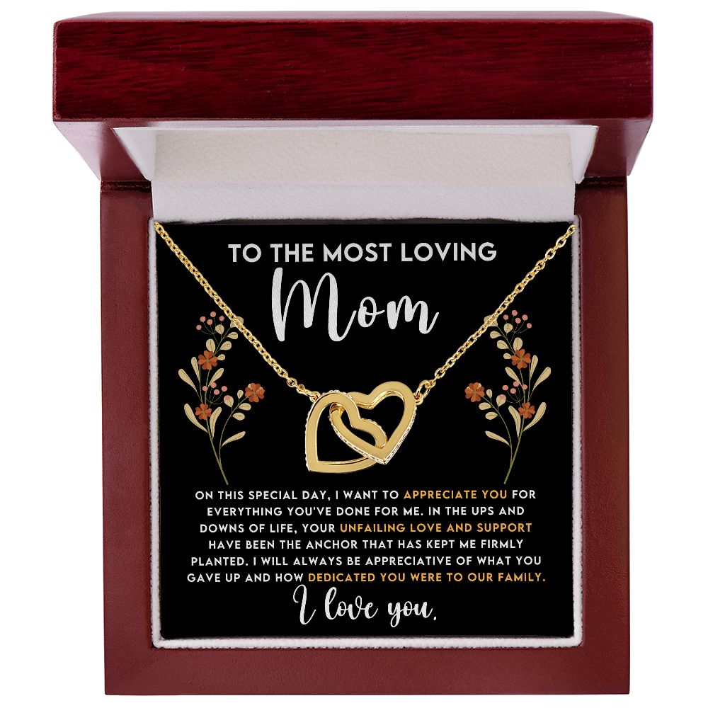 To The Most Loving Mom | Interlocking Hearts necklace