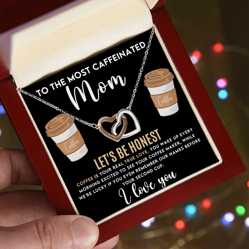 To the Most Caffeinated Mom | Interlocking Hearts necklace