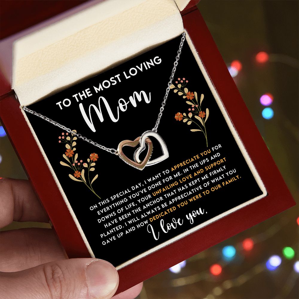 To The Most Loving Mom | Interlocking Hearts necklace