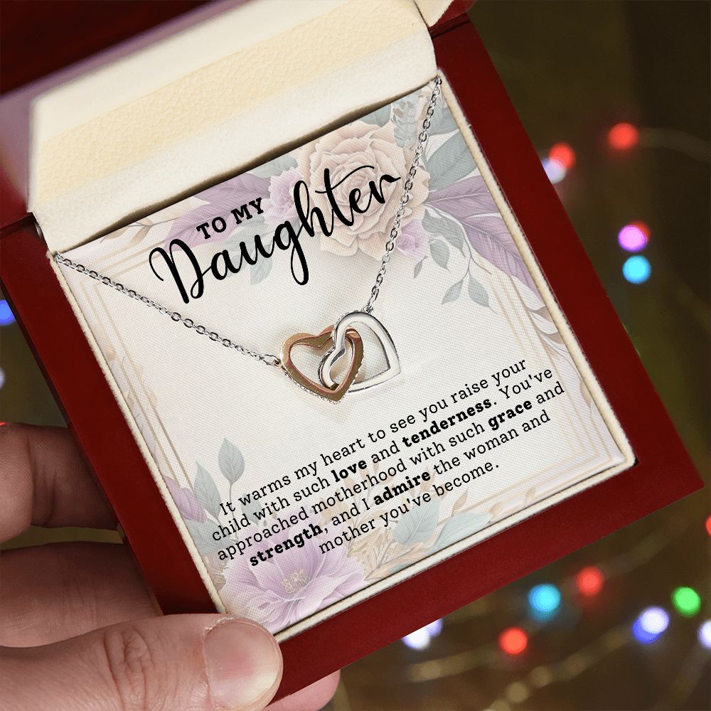 To My Daughter | Interlocking Hearts necklace