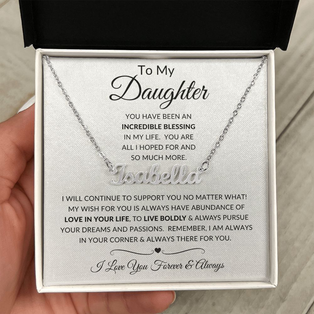 To My Daughter | Custom Name Necklace | Love In Your Life