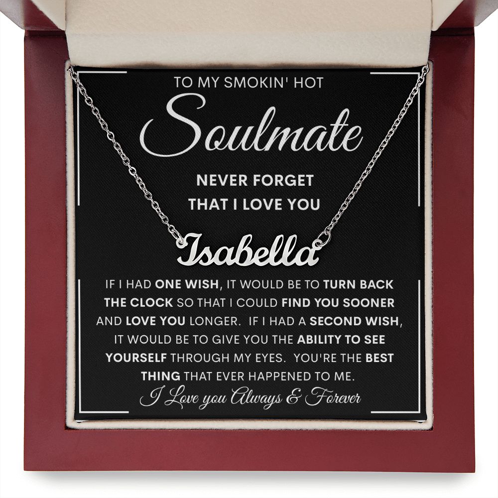 To My Hot Smokin' Soulmate Personalized Name Necklace | Anniversary gift, Gift from husband, Wife birthday gift, Wife anniversary, Gift for wife