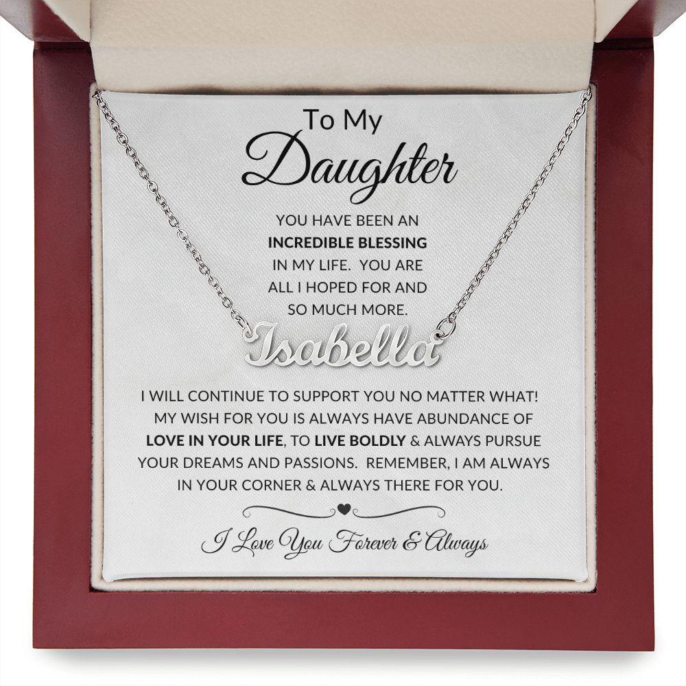 To My Daughter | Custom Name Necklace | Love In Your Life