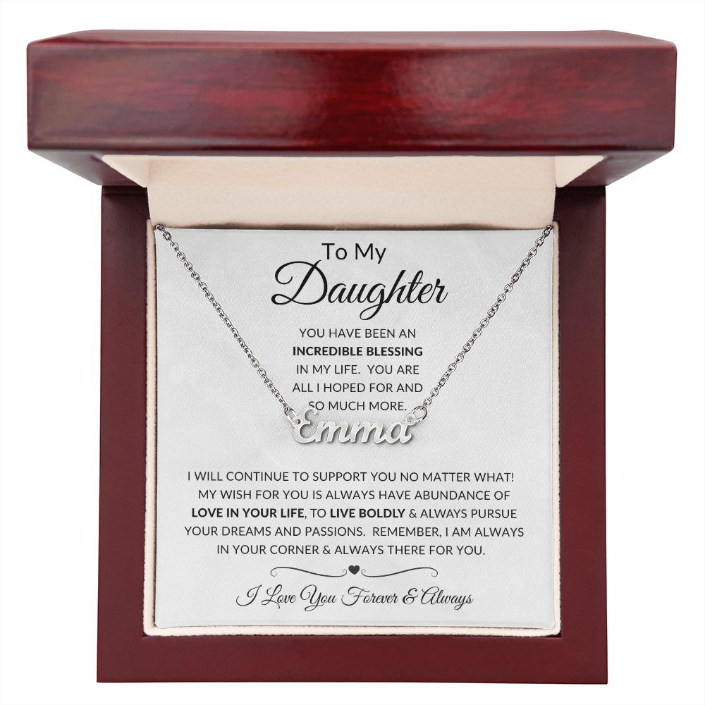 To My Daughter | Custom Name Necklace | Love In Your Life