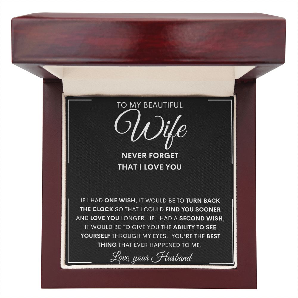 To My Beautiful Wife | Personalized Name Necklace | Anniversary gift, Gift from husband, Wife birthday gift, Wife anniversary, Gift for wife