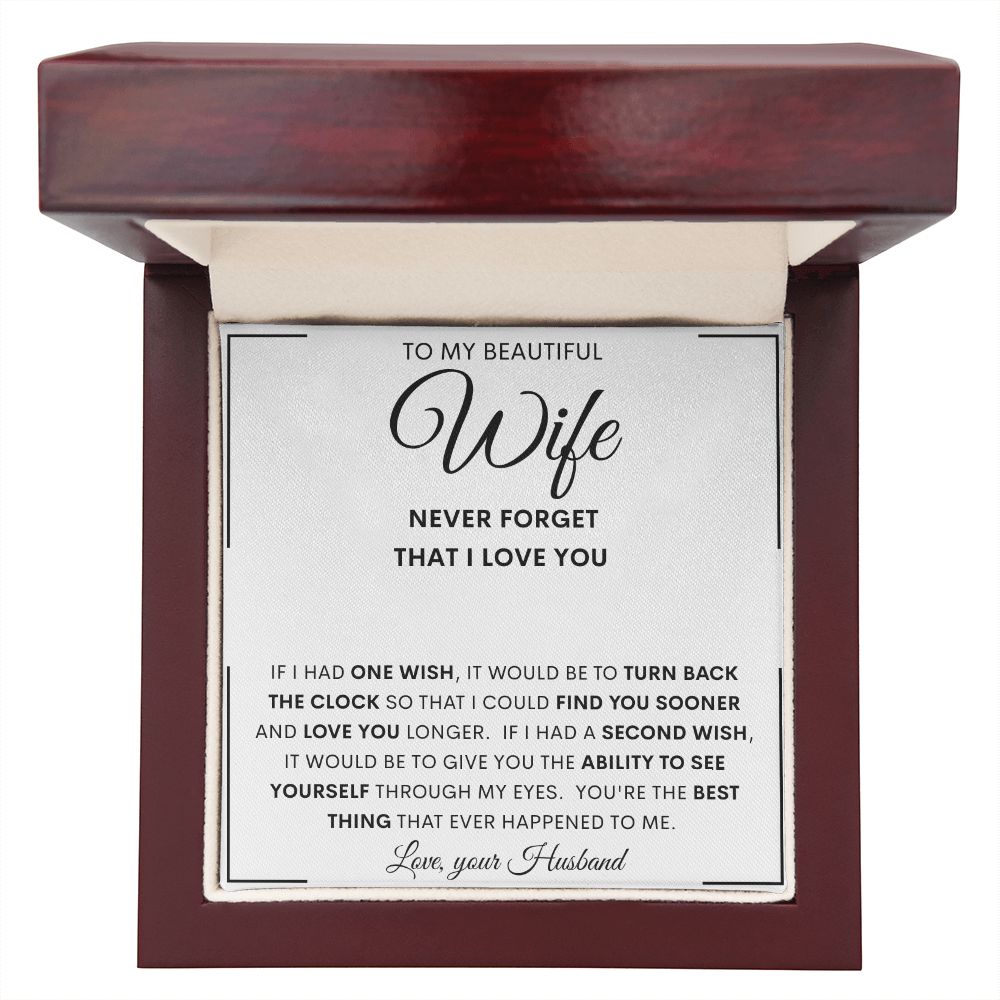 To My Beautiful Wife | Personalized Name Necklace | Anniversary gift, Gift from husband, Wife birthday gift, Wife anniversary, Gift for wife