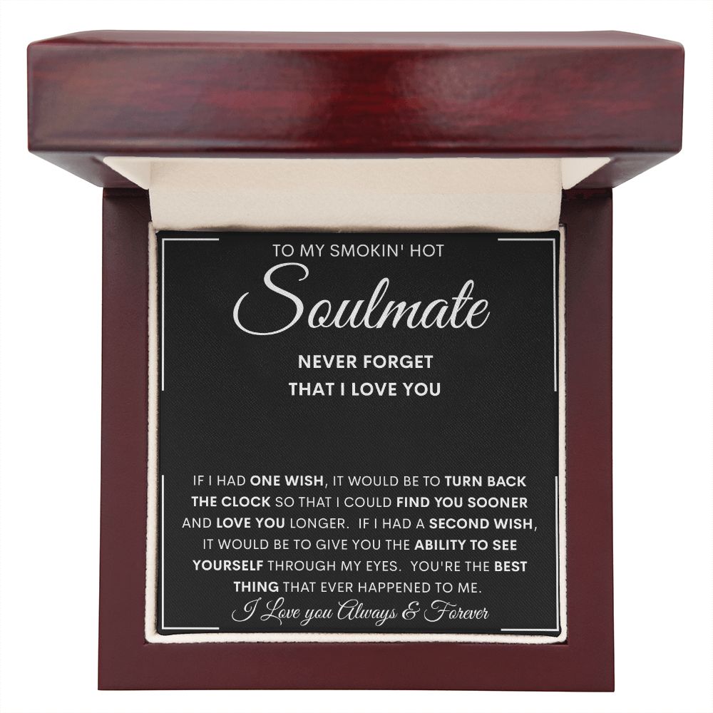 To My Hot Smokin' Soulmate Personalized Name Necklace | Anniversary gift, Gift from husband, Wife birthday gift, Wife anniversary, Gift for wife