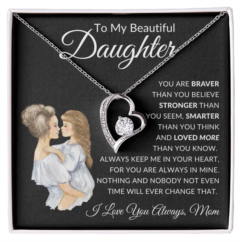 To My Beautiful Daughter | Forever Love Necklace