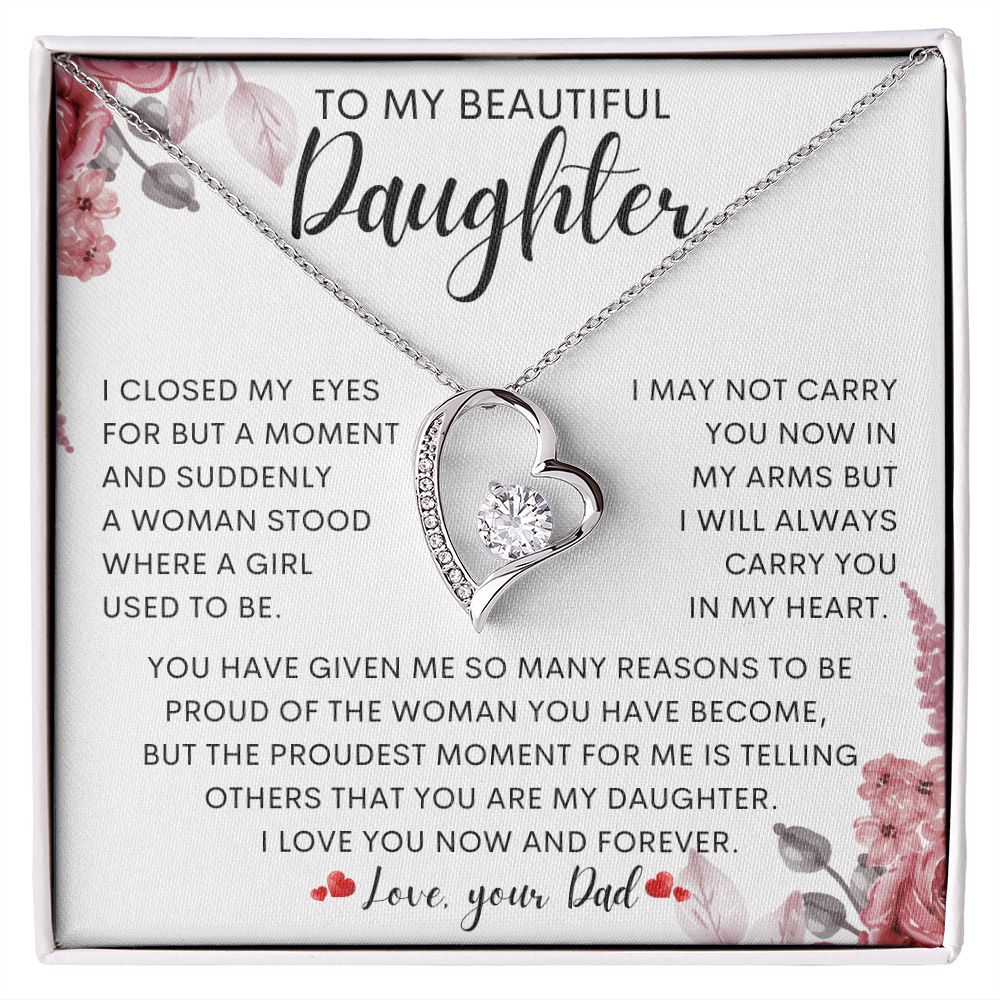 To My Beautiful Daughter | Gift For Daughter, Daughter Necklace, Birthday Gift