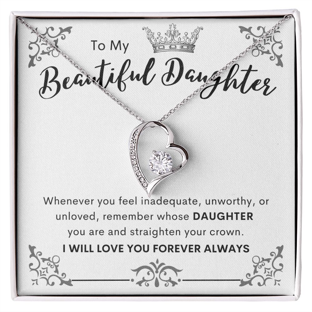 To My Beautiful Daughter | Forever Love Necklace