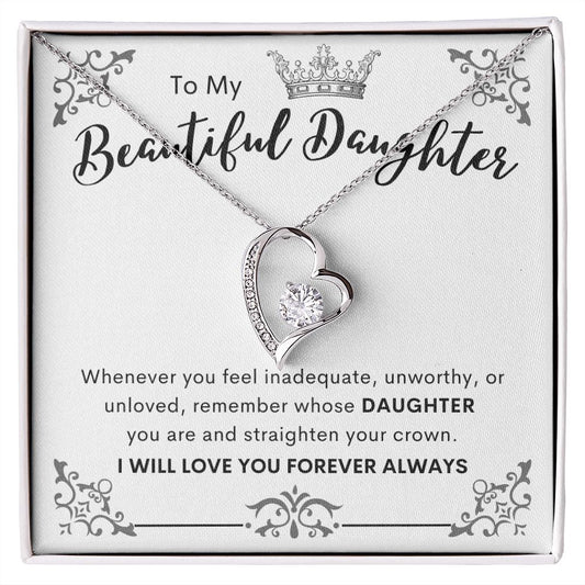 To My Beautiful Daughter | Forever Love Necklace