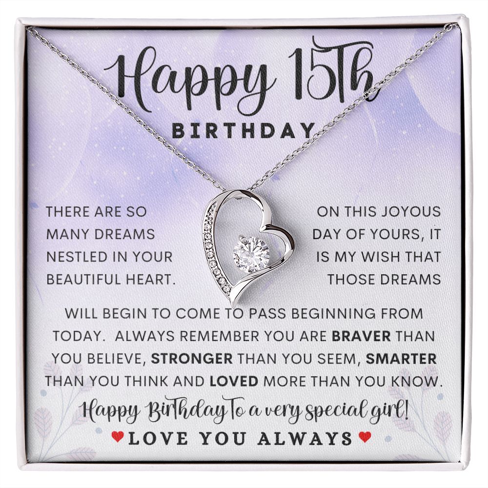 Happy 15th Birthday | Forever Love Necklace