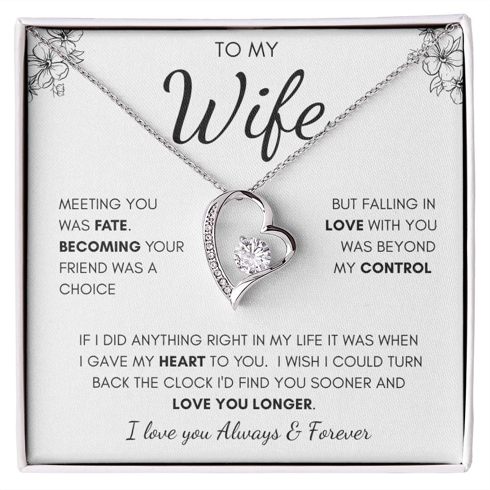 To My Wife | Forever Love Necklace | I Gave My Heart To You