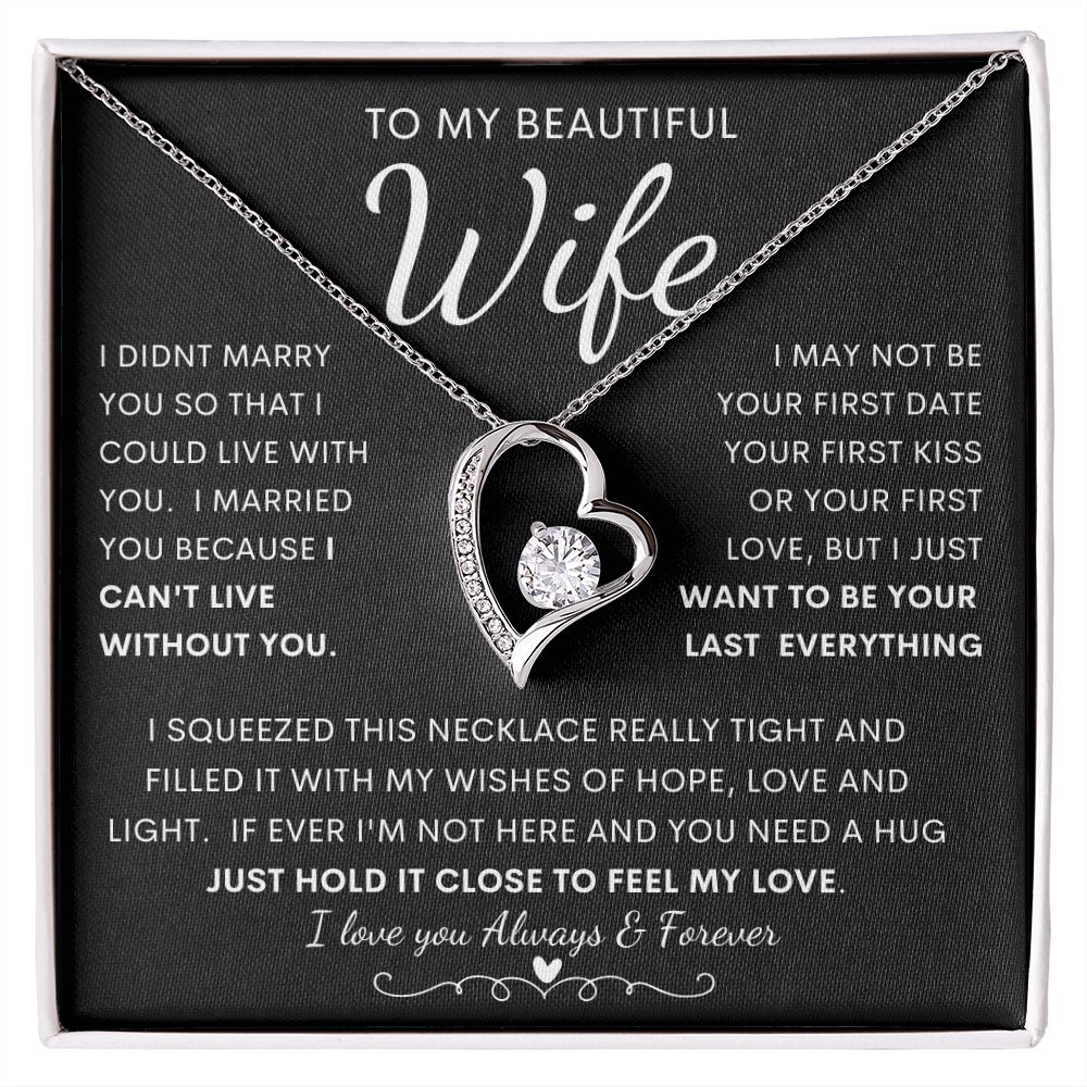 TO MY BEAUTIFUL WIFE | Forever Love Necklace | Anniversary gift, Gift from husband, Wife birthday gift, Wife anniversary, Gift for wife, Wife necklace