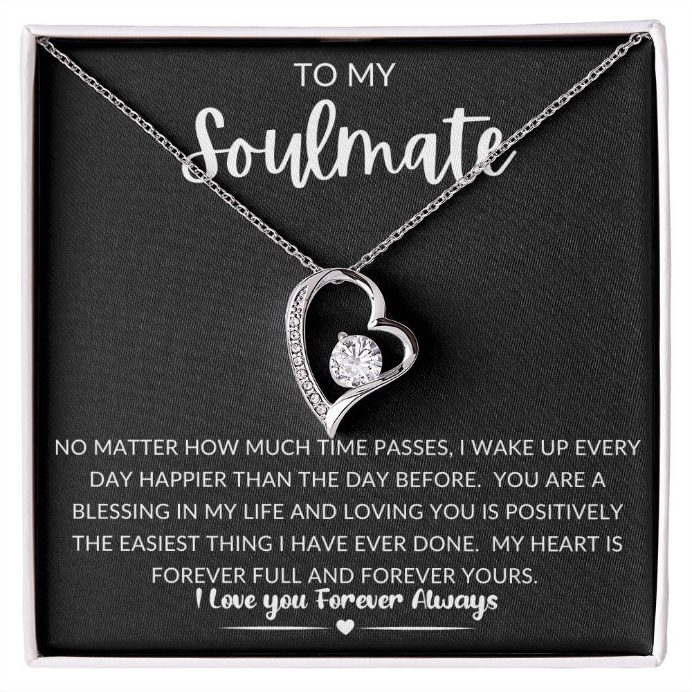 TO MY SOULMATE | Forever Love Necklace | Gift for soulmate, Anniversary gift, Girlfriend necklace, Gift for wife, Birthday gift