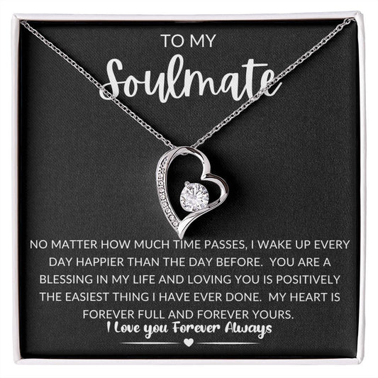 TO MY SOULMATE | Forever Love Necklace | Gift for soulmate, Anniversary gift, Girlfriend necklace, Gift for wife, Birthday gift