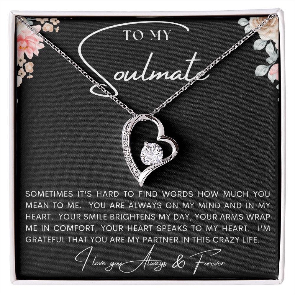 TO MY SOULMATE | Forever Love Necklace | To My Soulmate, Gift for soulmate, Anniversary gift, Girlfriend necklace, Gift for wife, Birthday gift