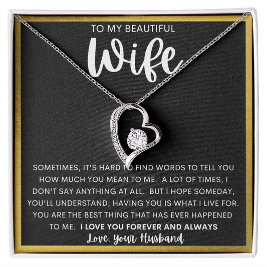 TO MY BEAUTIFUL WIFE | Forever Love Necklace | Gift for her, Husband to wife gift, Wife gift ideas ,To my wife gifts, Necklace for wife, To my wife  Wife birthday