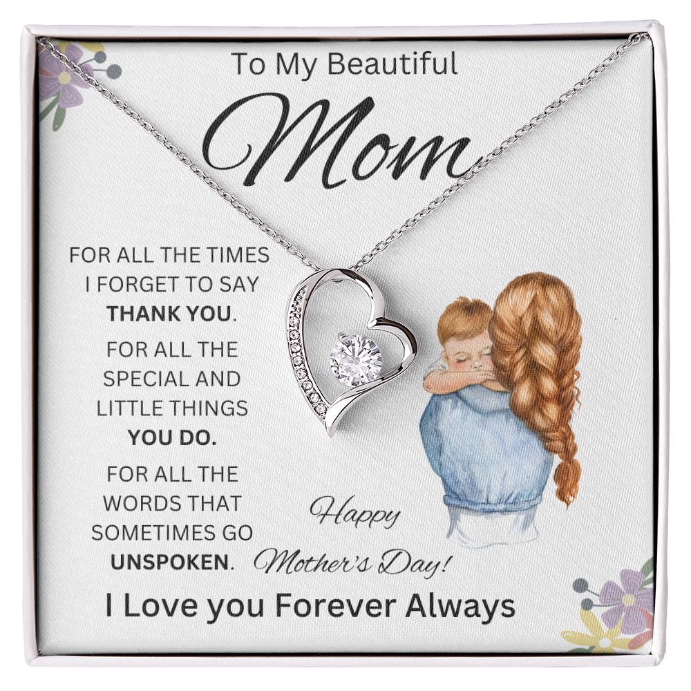 To My Beautiful Mom | Forever Love Necklace