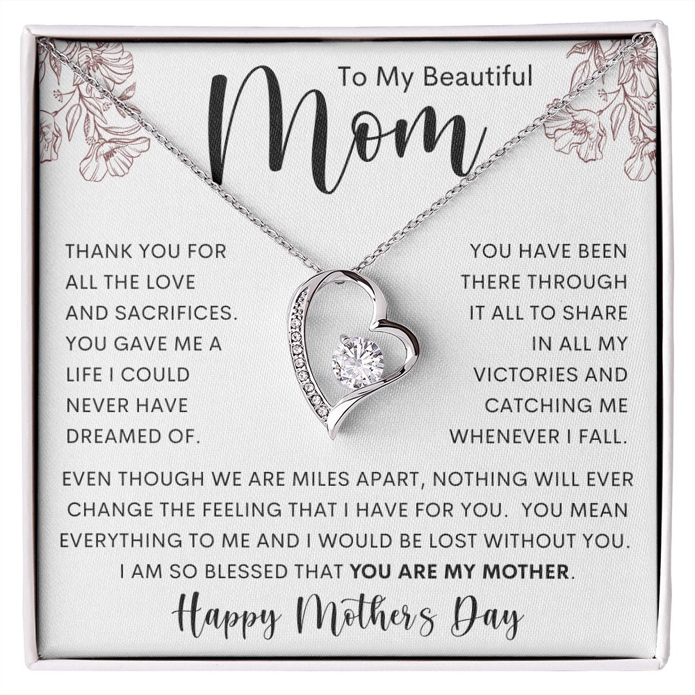 To My Beautiful Mom | Forever Love Necklace