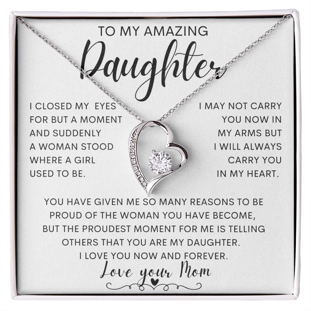 TO MY AMAZING DAUGHTER | Daughter Necklace, Birthday Gift, Mother Daughter Gift, Gifts For Daughter, Gift From Mom