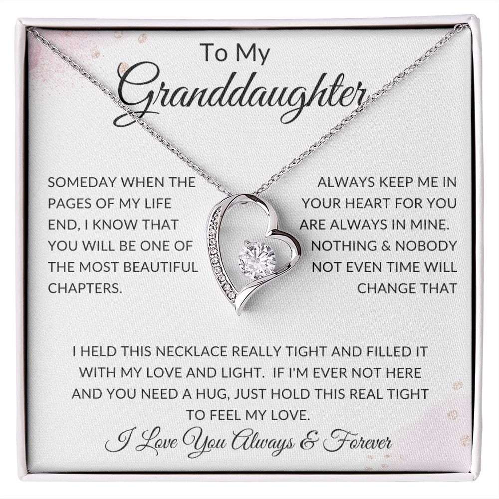 To My Granddaughter | Love Knot Necklace | Birthday gift, Graduation gift, Gift from grandma, Gift from grandpa