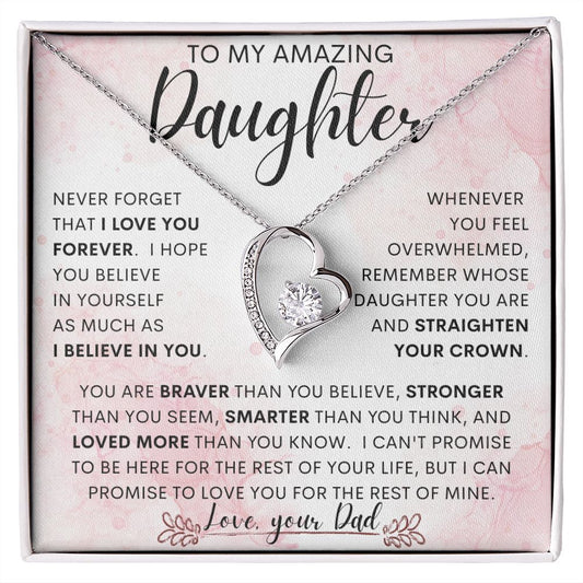 TO MY AMAZING DAUGHTER | Daughter Necklace, Birthday Gift, Father Daughter Gift, Gifts For Daughter, Gift From Dad