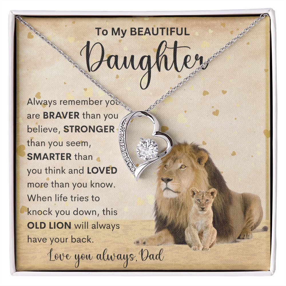 To My Beautiful Daughter | Forever Love Necklace