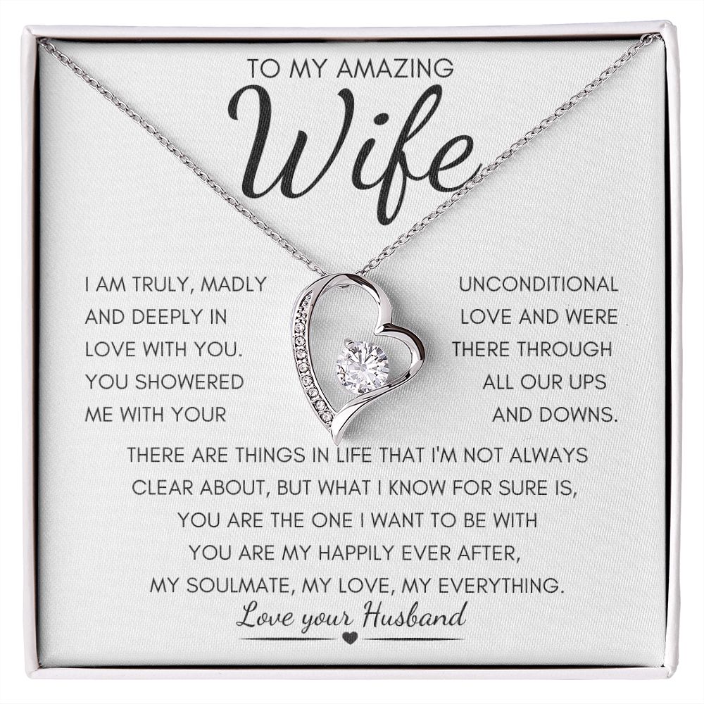TO MY AMAZING WIFE | Forever Love Necklace | Anniversary gift, Gift from husband, Wife birthday gift, Wife anniversary, Gift for wife