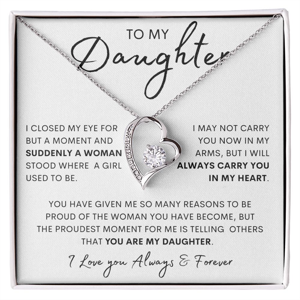 TO MY DAUGHTER | Forever Love Necklace | Gift For Daughter, Birthday Gift, To My Daughter Gift, Daughter Birthday, Gift For Her, Daughter Necklace, Anniversary Gift, Mother Daughter Gift, Dad To Daughter Gift