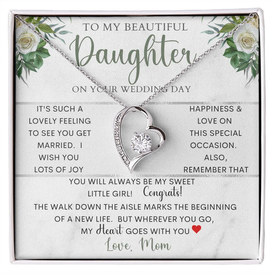To My Beautiful Daughter | Forever Love Necklace