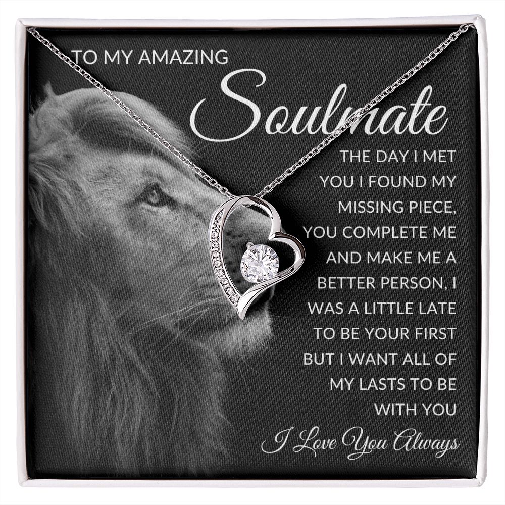 TO MY AMAZIN SOULMATE | To My Soulmate, Gift for soulmate, Anniversary gift, Girlfriend necklace, Gift for wife, Birthday gift