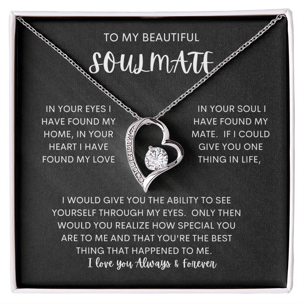 TO MY BEAUTIFUL SOULMATE | Soulmate gift, Anniversary gift, Wife necklace, Birthday gift