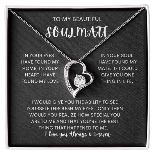 TO MY BEAUTIFUL SOULMATE | Soulmate gift, Anniversary gift, Wife necklace, Birthday gift