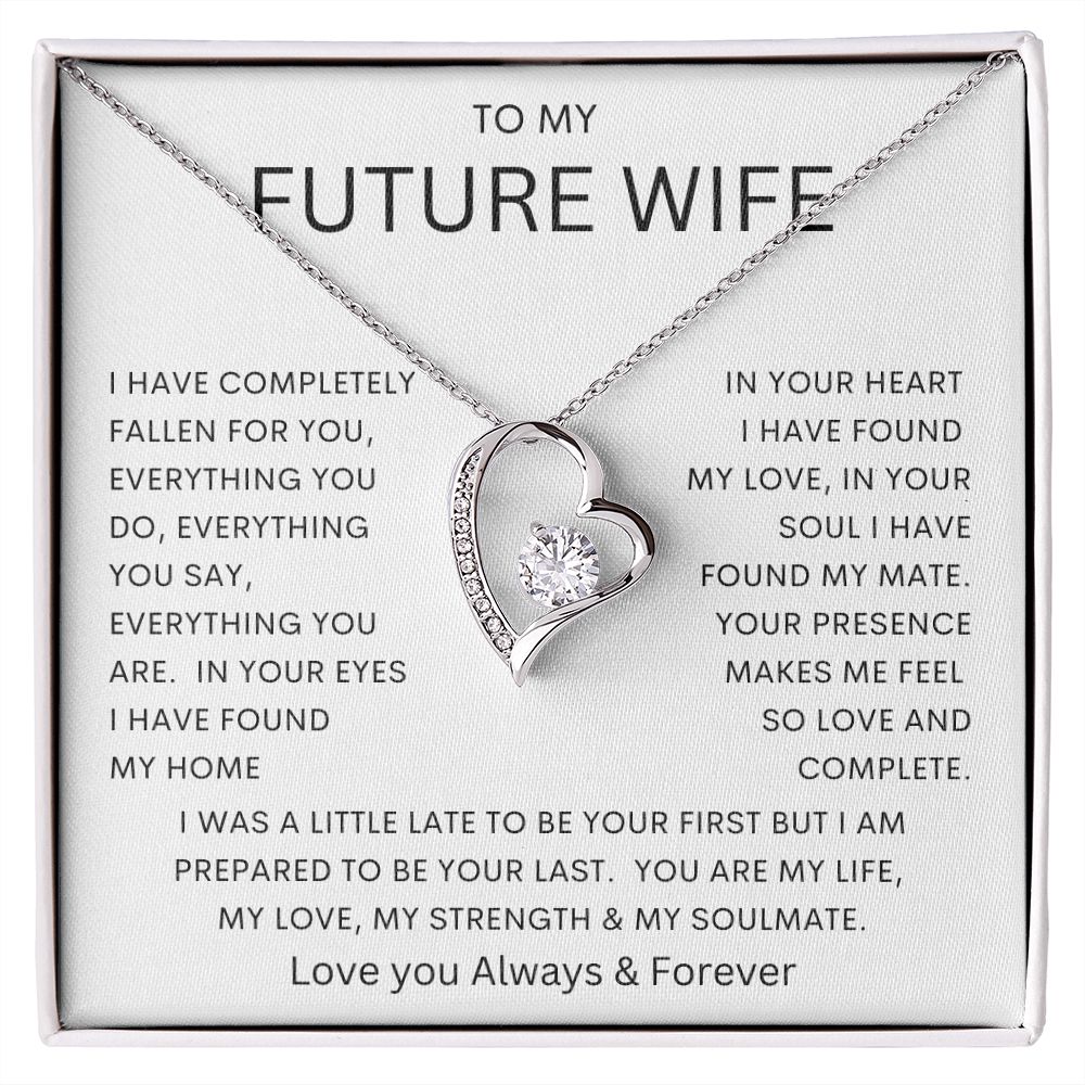 TO MY FUTURE WIFE | Forever Love Necklace |  Soulmate gift, Anniversary gift, Gift for soulmate Wife necklace to my soulmate