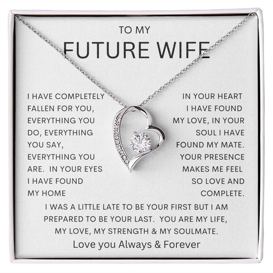 TO MY FUTURE WIFE | Forever Love Necklace |  Soulmate gift, Anniversary gift, Gift for soulmate Wife necklace to my soulmate