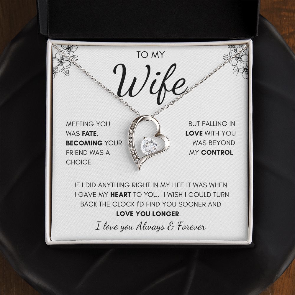 To My Wife | Forever Love Necklace | I Gave My Heart To You