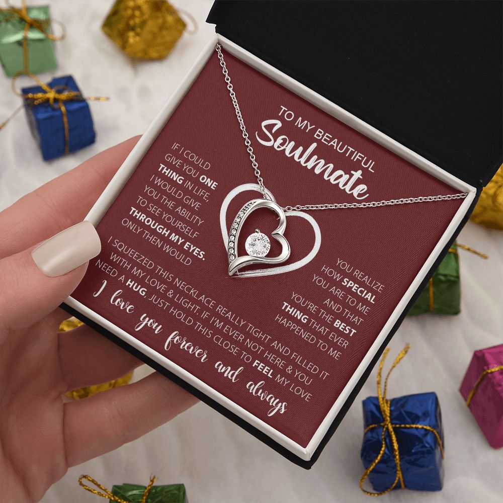 TO MY BEAUTIFUL SOULMATE |  Forever Love Necklace | Gift for soulmate