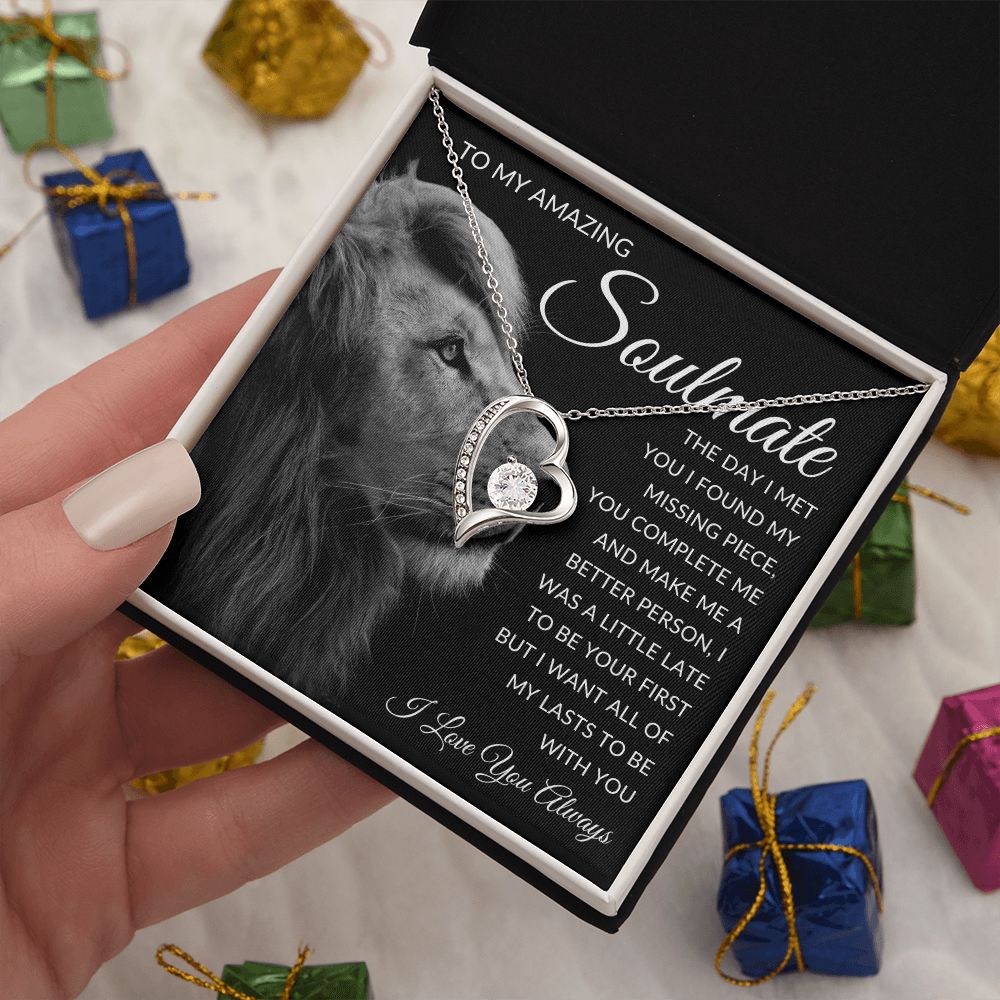 TO MY AMAZIN SOULMATE | To My Soulmate, Gift for soulmate, Anniversary gift, Girlfriend necklace, Gift for wife, Birthday gift