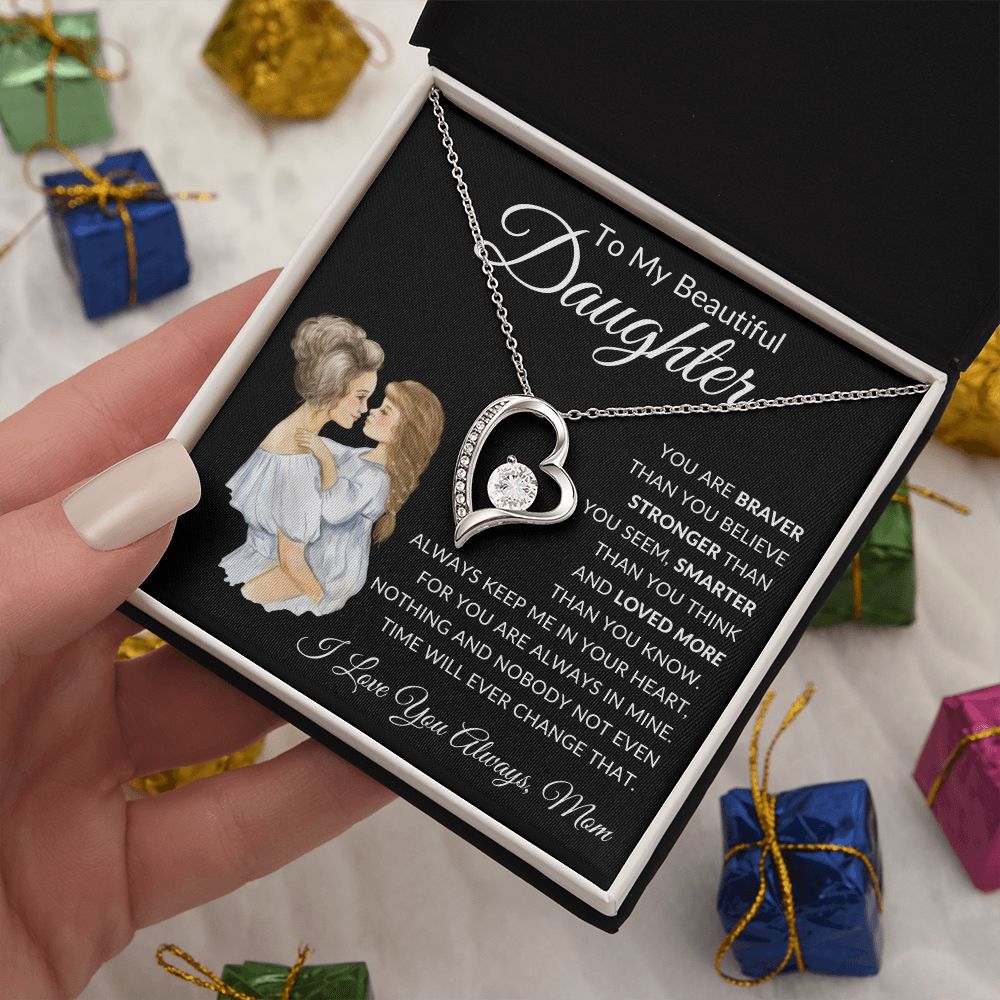 To My Beautiful Daughter | Forever Love Necklace