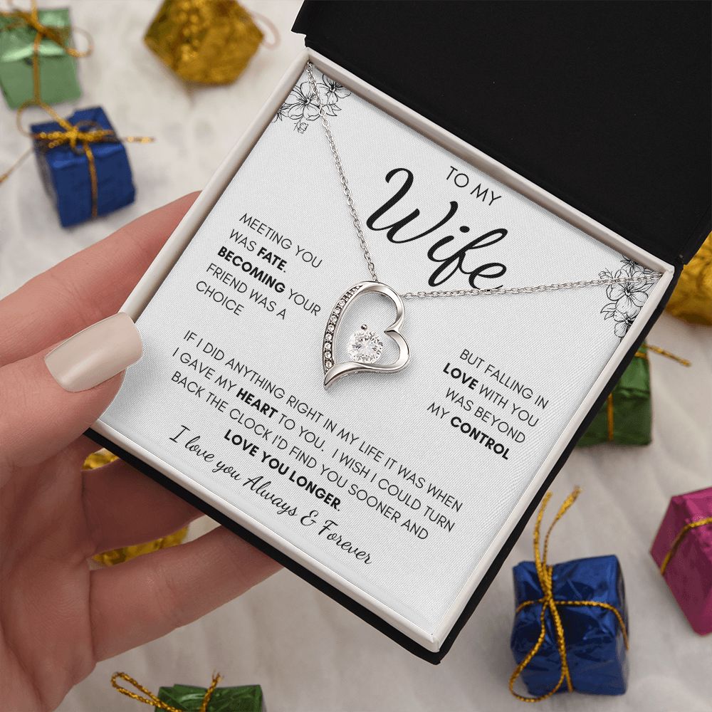 To My Wife | Forever Love Necklace | I Gave My Heart To You