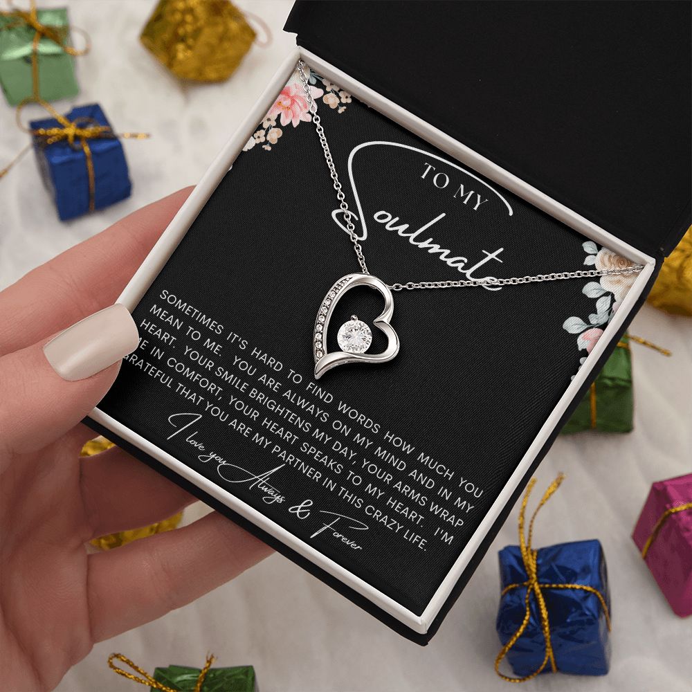 TO MY SOULMATE | Forever Love Necklace | To My Soulmate, Gift for soulmate, Anniversary gift, Girlfriend necklace, Gift for wife, Birthday gift