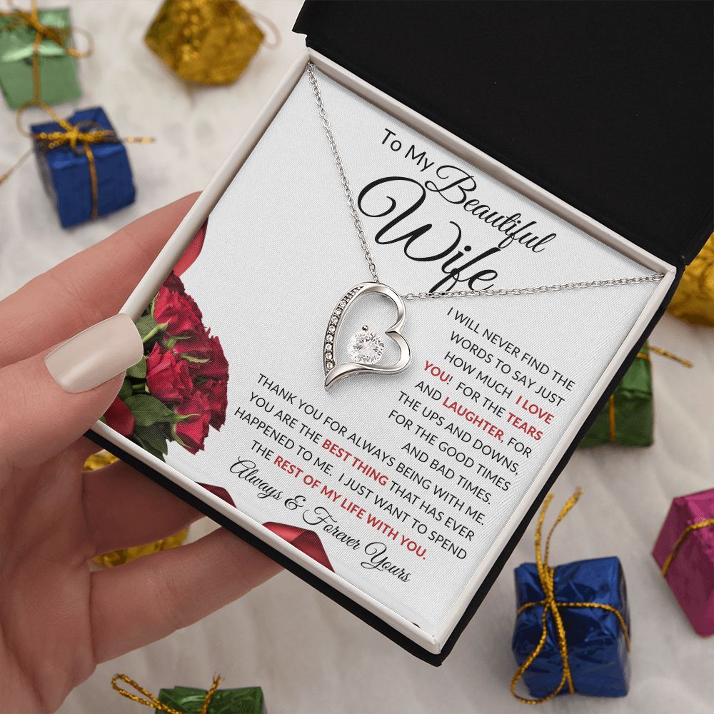 To My Beautiful Wife | Forever Love Necklace | I Will Never Find