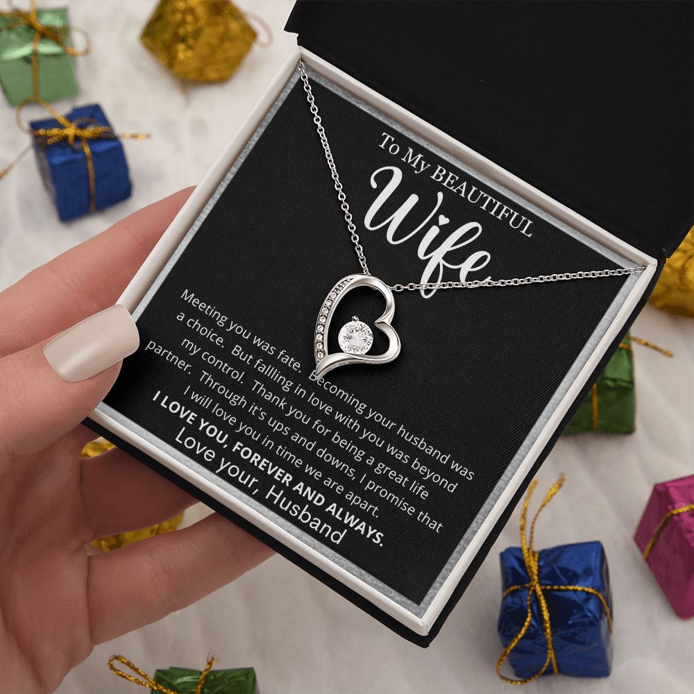To My Beautiful Wife | Forever Love Necklace