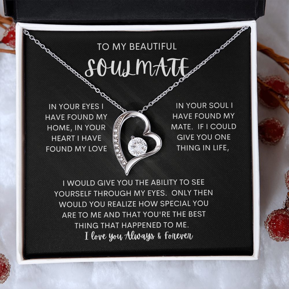 TO MY BEAUTIFUL SOULMATE | Soulmate gift, Anniversary gift, Wife necklace, Birthday gift